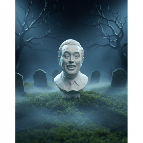 Walt Disney Bust Cemetery Headstone Decoration - Haunts And Geekery